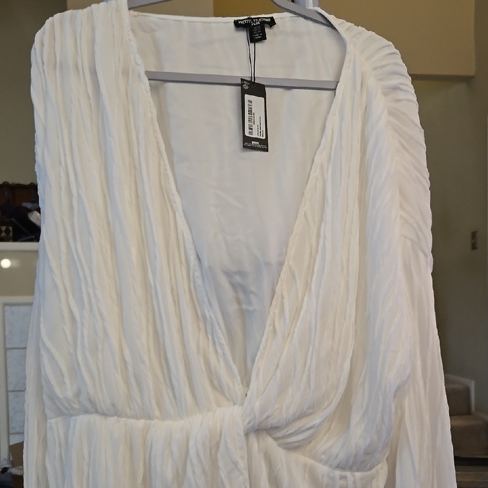 PrettyLittleThing White Mini Dress